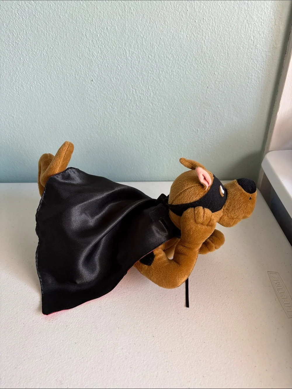Talking Scoobie Doo Plush Dog with Black Cape and Mask